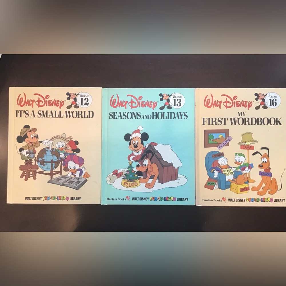 Set of 3 Walt Disney Fun-to-Learn Children’s Books